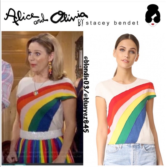 Alice + Olivia Multicolor Striped Sweater - Picture 1 of 6